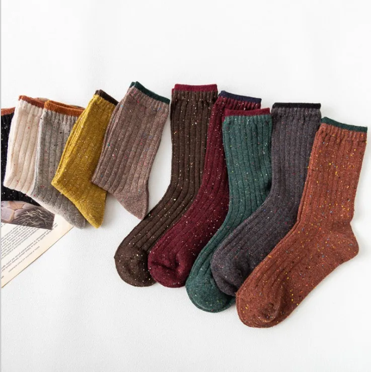 autumn and winter Wholesale manufacturer colorful   Wool socks  fashion socks women