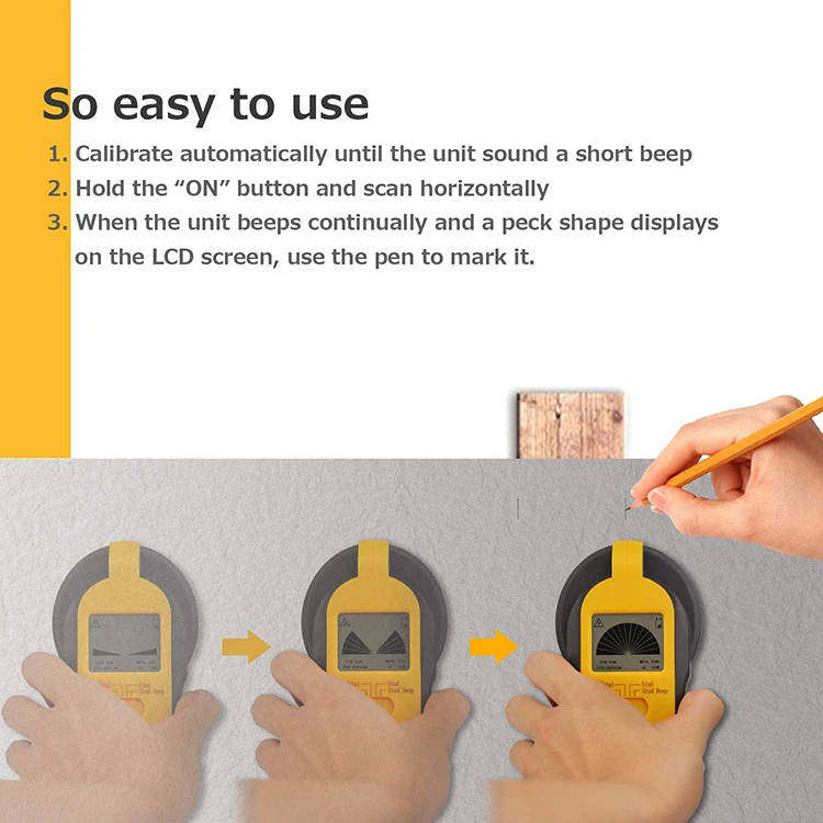 Wood AC Wire Metal Studs Detection 4 in 1 Electronic Stud Sensor Stud Finder Wall Scanner