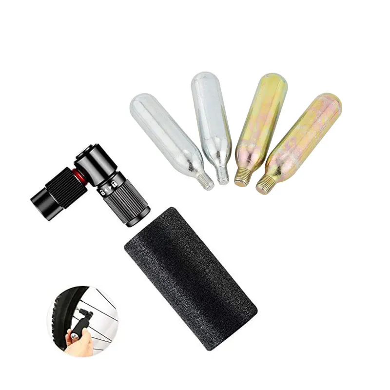 Co2 Cartridges For Bike Tires Cycling Tool Set,Co2 Inflator Bicycle Pump,Co2 Inflator Bicycle Pump 4pcs Threaded Co2 Cartridges