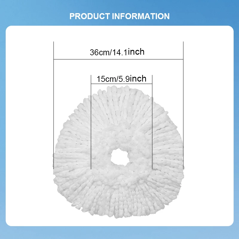 Factory Supply Microfiber Spin Mop Refill Cotton Mop Head Replacement Pads Fits  EasyWring