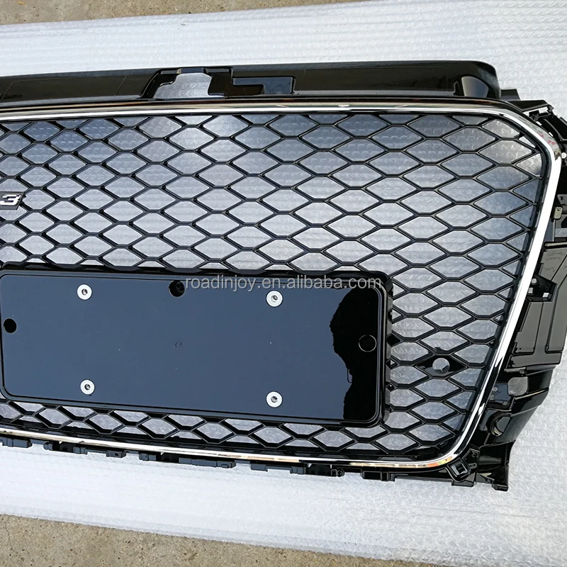 RS3 style auto spare part new front grille without logo style for Audi a3 2014 2015 2016