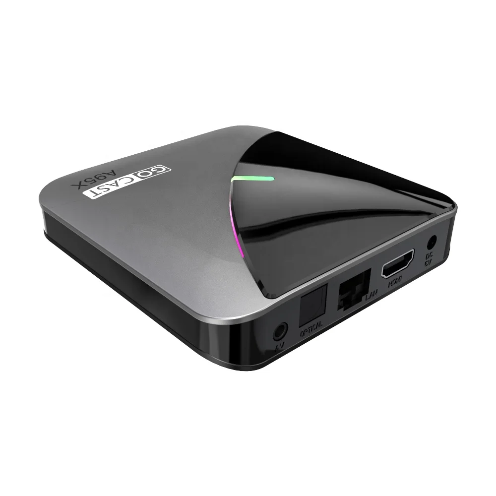 Gocast A95X F3 RGB свет ТВ приставка Android 9 0 4 Гб 64 Amlogic S905X3 коробка 8K HD 2 4/5G Wi-Fi роутер для потоковой передачи 4K TV