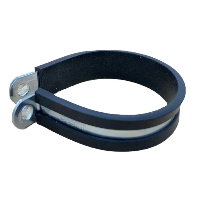 Stainless Steel Black Rubber Lined Retaining Hose P Clips Clamp Hose And Cable P Clamp
