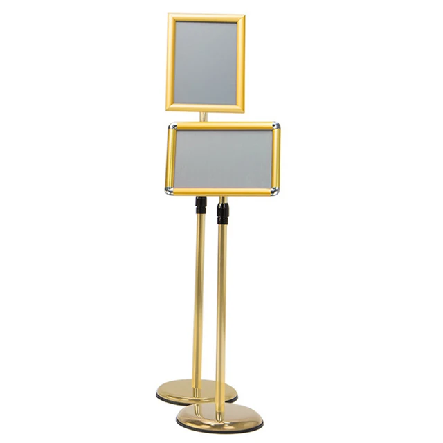 Factory Direct Sale Floor Standing Poster Display Rack Height Adjustable A2 A3 A4 Poster Stand with Snap Frame