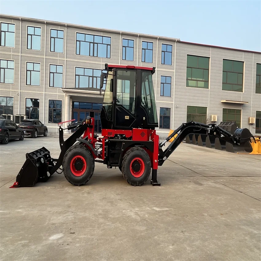 free shipping chinese mini backhoe loader backhoe loader 4x4 compact tractor with loader and backhoe ICLES36