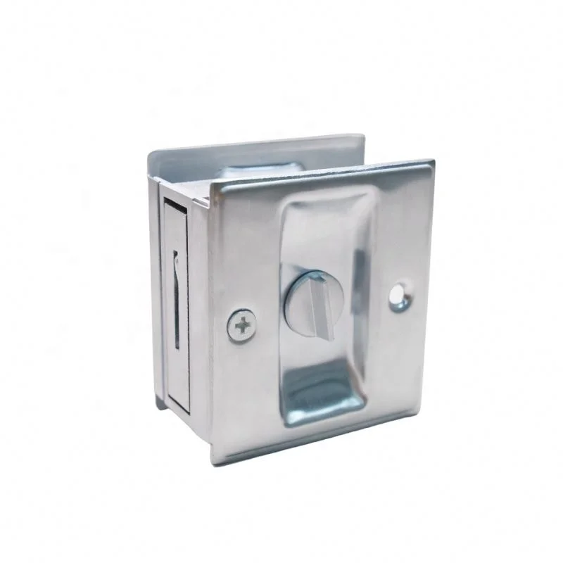 Privacy and passage Pocket Door Lock with Pull, Install Quickly and Easily, Solid Brass Pocket Door Lock