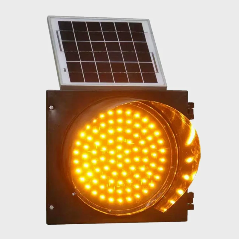 CE Flashing solar panel yellow traffic signals led lights, Yellow Flasher Light