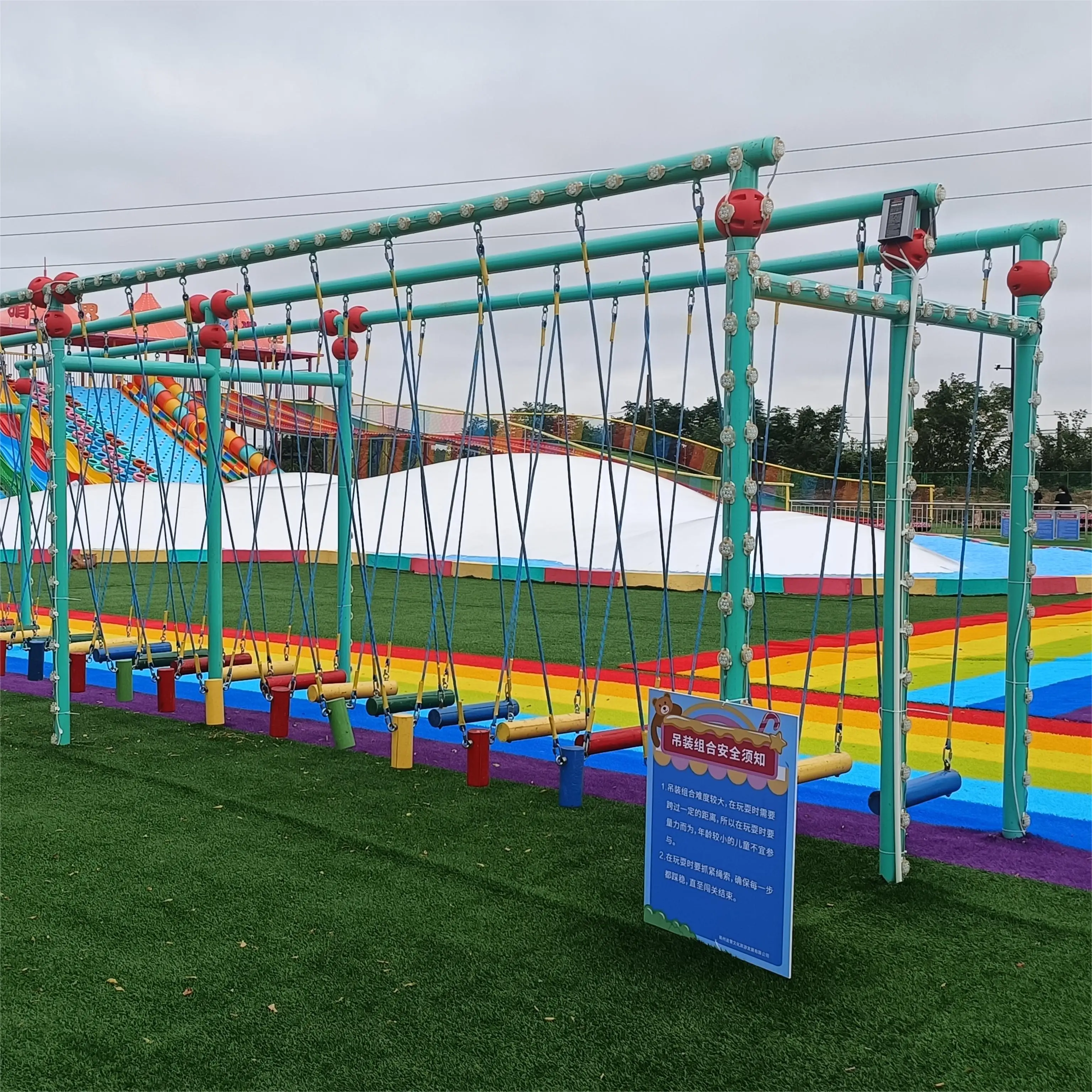 china factory cheap patio swings  seesaw outdoors play ground kids slides and swing play