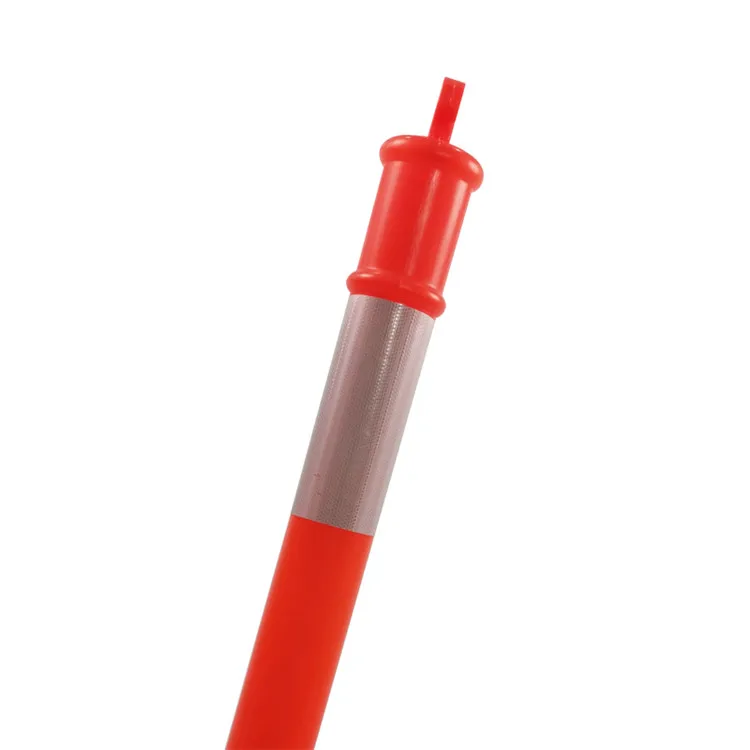 Factory T-Top Warning Post with Reflective Collars Delineator Bollards 6kg 8kg 10kg Rubber Base Traffic Warning Products