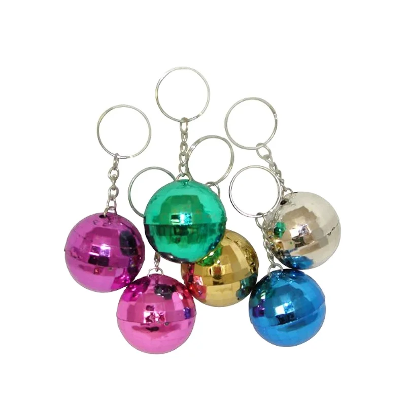Mirror Disco Ball Shaped Carabiner Shrink Rope Vintage Keychain Personalized Paracord Key Chain Holder