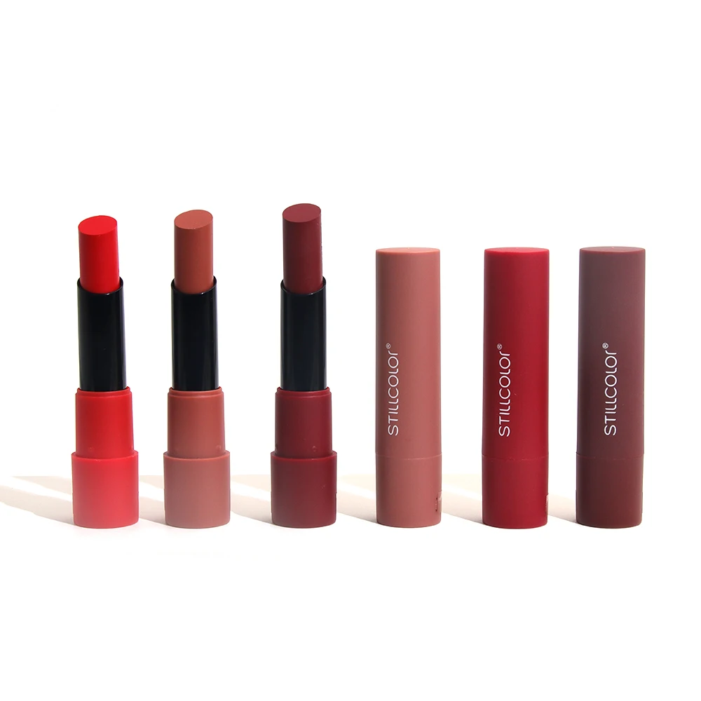 Colorful Gold Tube Waterproof Velvet Matte Glitter Cream Lipstick