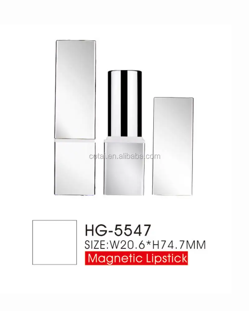 Популярная мягкая на ощупь квадратная Магнитная пустая упаковка для губной помады