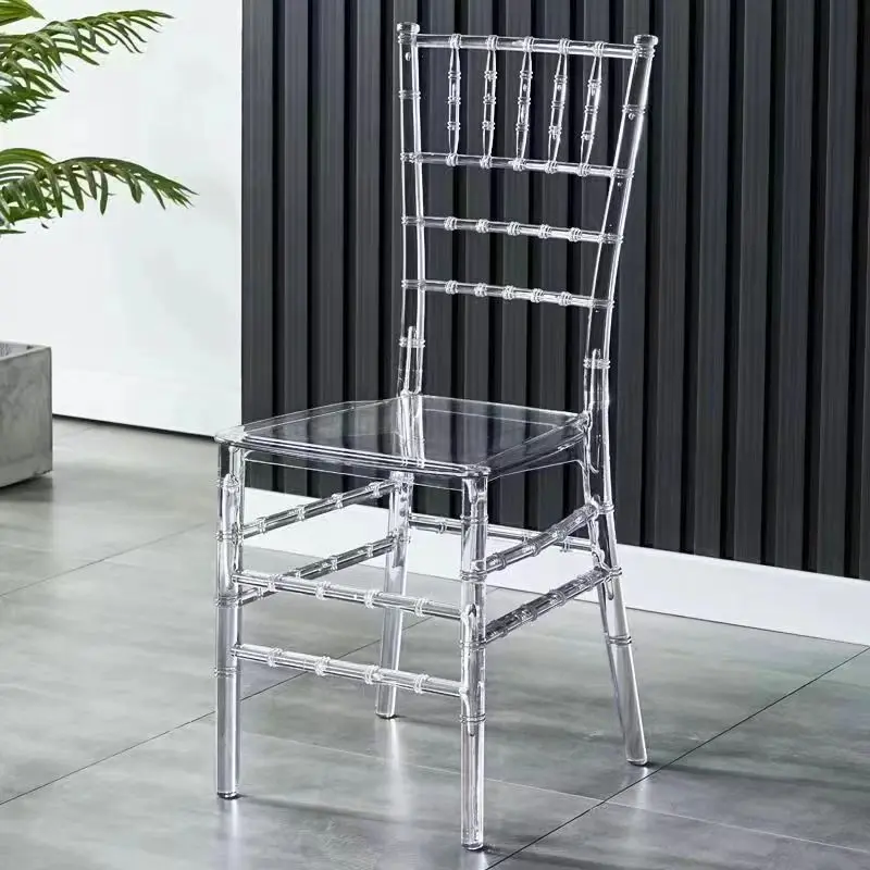 Acrylic PP PU Napoleon Transparent Bamboo Chair widden for event Banquets Crystal Living Room Bar Hotel Outdoor Furniture chiars