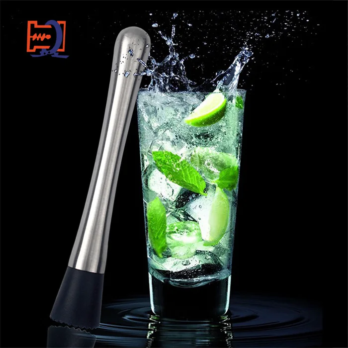 wholesale Cocktail Muddler Stainless Steel Bar Mixer Barware Mojito Cocktail DIY Drink