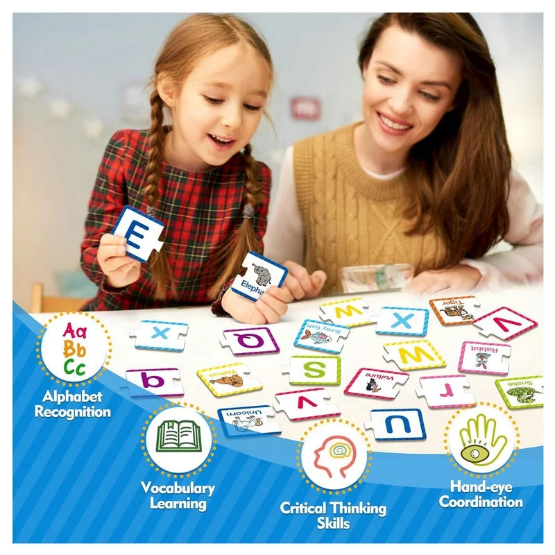 Alphabet Puzzle Cards ABC puzzle Alphabet Learning Toys Matching Letter Game Preschool Learning Activities