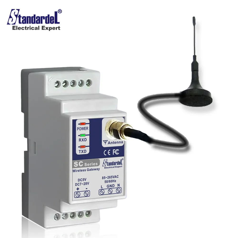 SC750 WIFI 2.4G serial port server rs485 converter unit din rail AC110/220V app setting