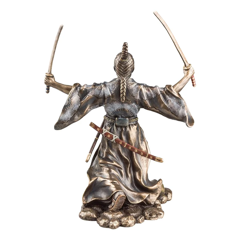Custom Japanese Samurai Statue With with words Resin Figurines For Interior Ornamental Home Decor