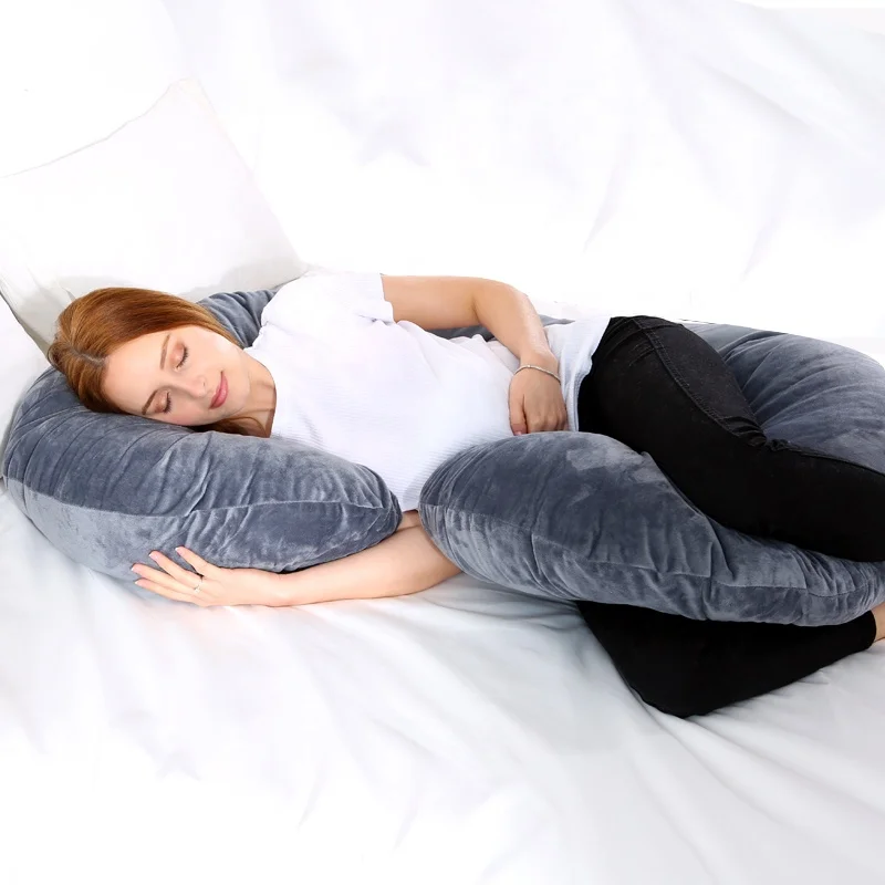 C shaped maternity pregnancy body  vlvet support pillow