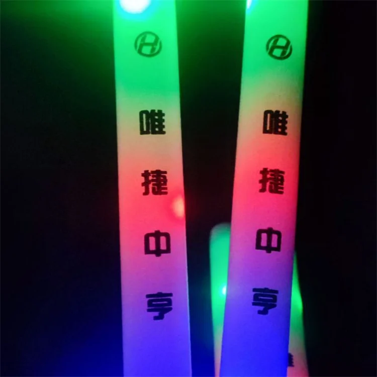 Promotional LED Glow Foam Stick Party Concert Glow In The Dark Foam Baton Toys Bulk Led Light Up Foam Stick