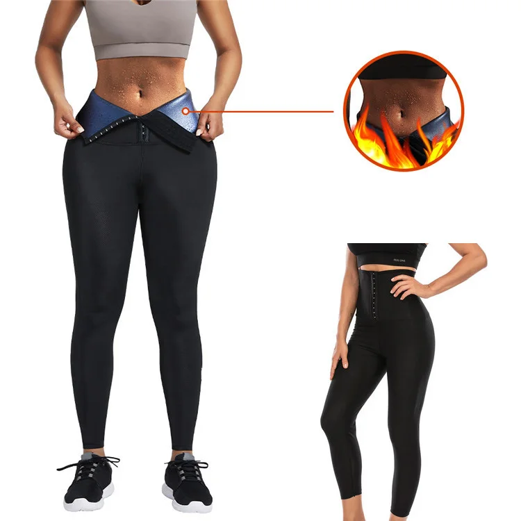 Custom Women lose Fat Tummy Trimmer Neoprene sweat Waist Trainer Leg slim High Waist Yoga leggings
