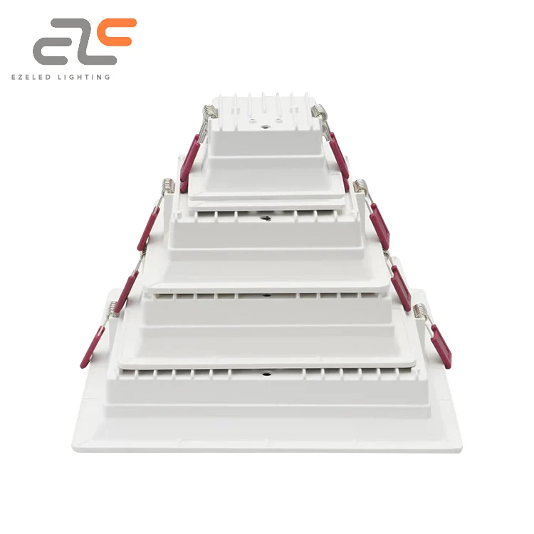 EZELED Wholesale Price Embedded High-CCT Aluminum Thin Square Panel Light 8 15 24 30 W Led Light Panel