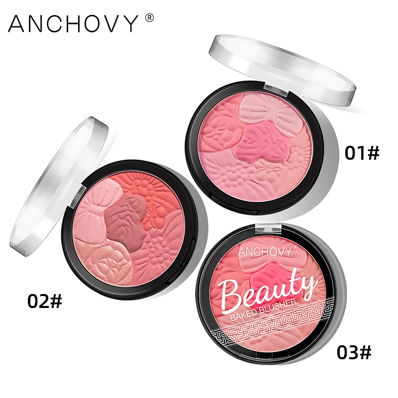 Ready To Ship ANCHOVY Wholesale Vegan cruelty free face cream Blusher nude powder palette