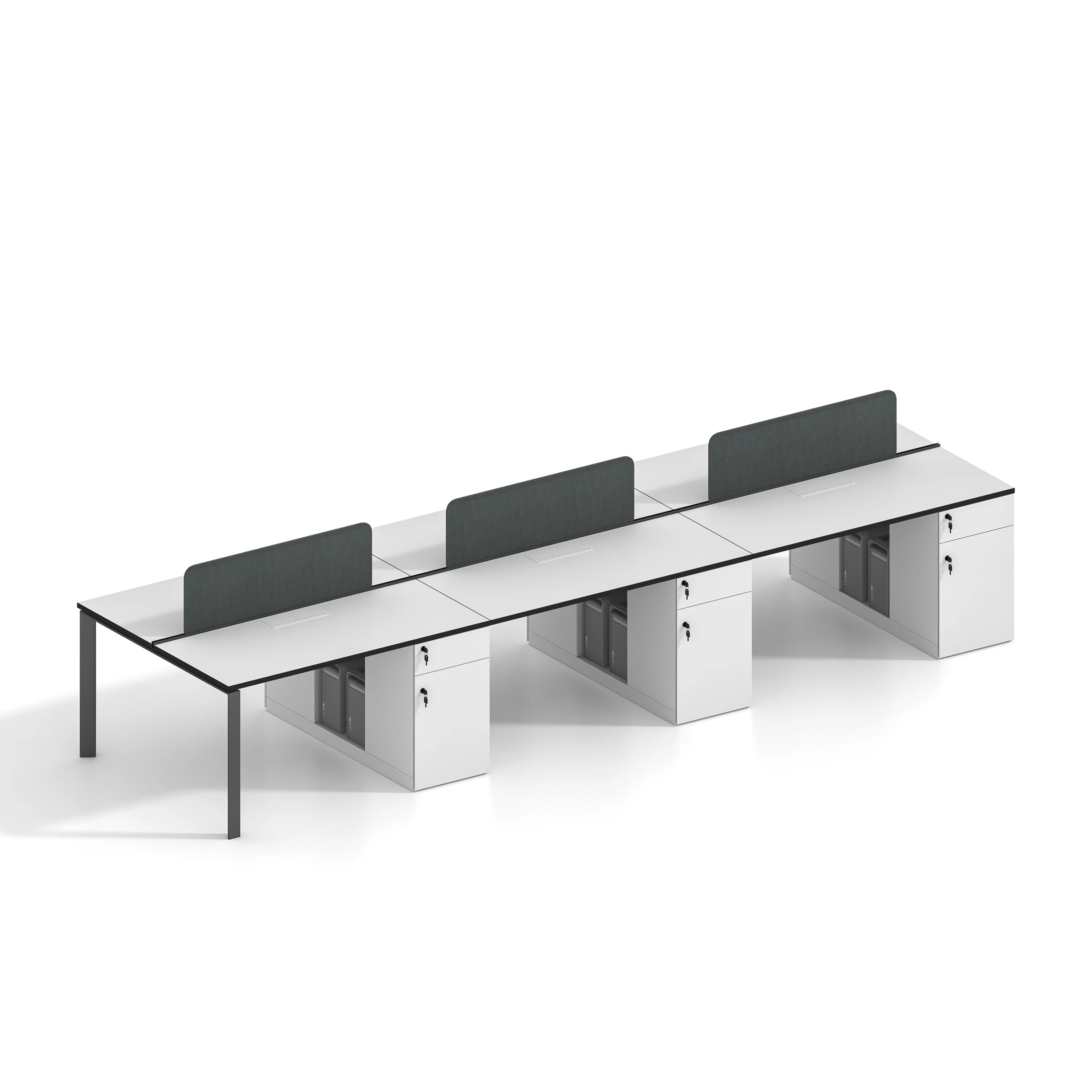 Modern Furniture 6 Person Office Work Station Partition Desk Furniture Modular Office Cubicle Workstation desk