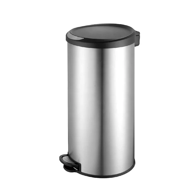 Hot Selling Kitchen Use 3L / 6L 7L /12L 20L Foot Pedal Standing Stainless Steel Dustbin