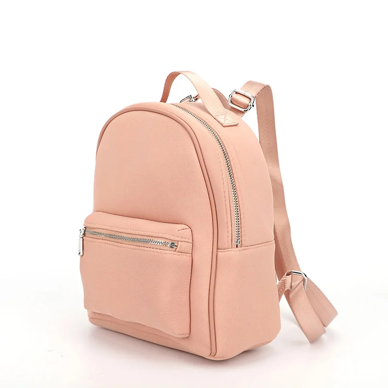 Fashion Waterproof Leisure Travel Lady Casual Young Designer Women Small Soft Backpacks Women Backpack Handbag Neoprene Female