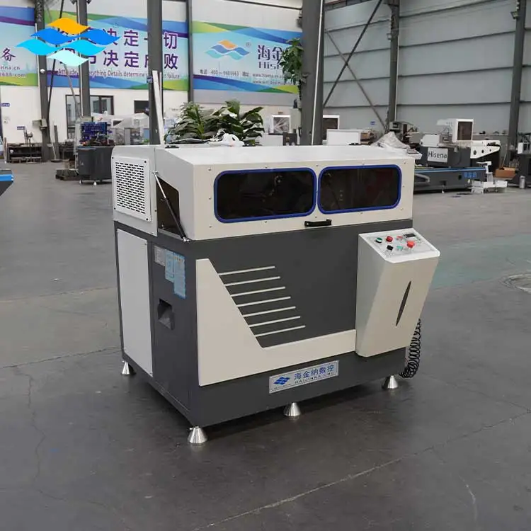 Aluminum window door automatic corner cleat cutting machine/Hisena CNC
