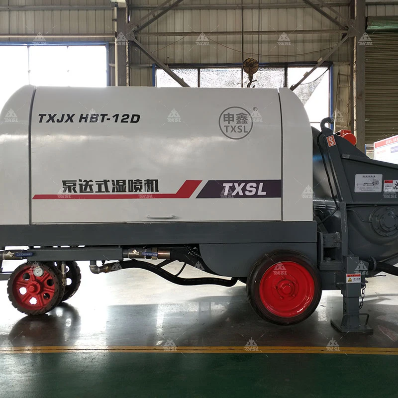 Motor Mobile Ready Concrete Mixer with Pump Portable Trailer Mounted Concrete Mixing Pump Diesel Long Power Tank