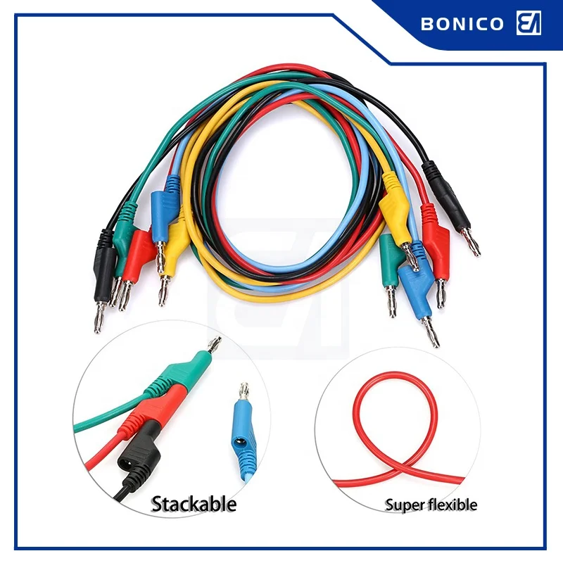 Test Lead With 4MM Nickel Plated Banana Plug Double-ended Test Lead Cable