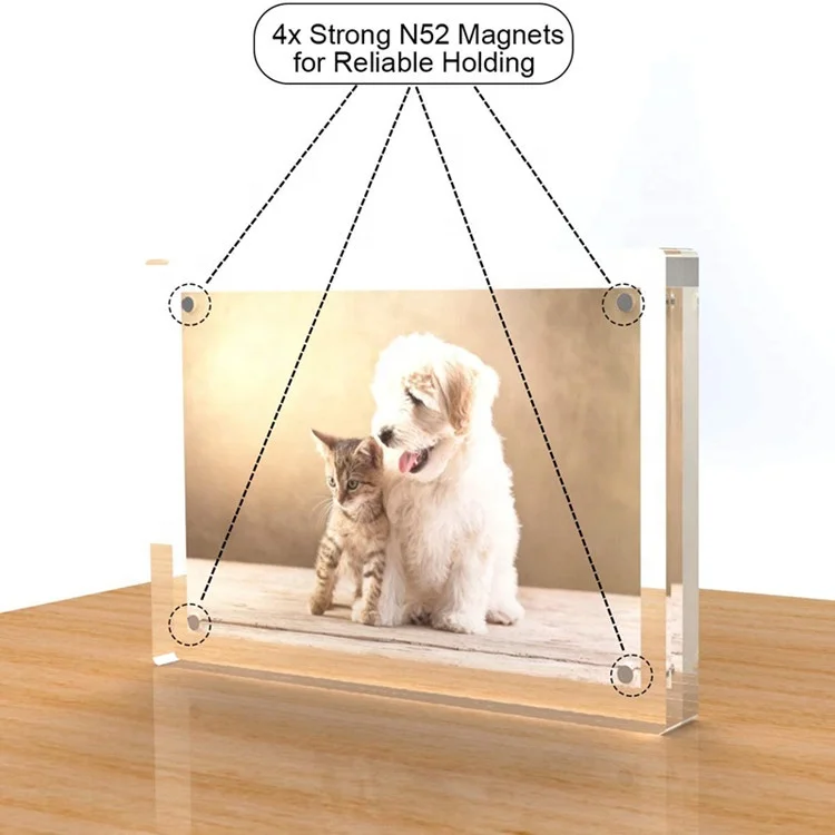 Custom picture frame super clear acrylic magnetic photo frames bulk