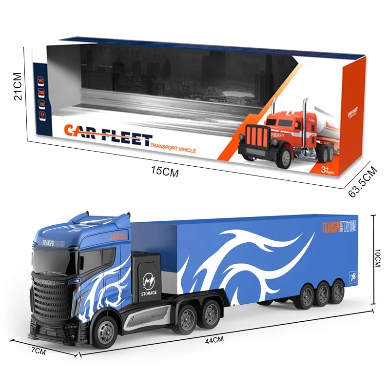 Toy rc truck 1:16 remote control car container transport vehicle toys for child