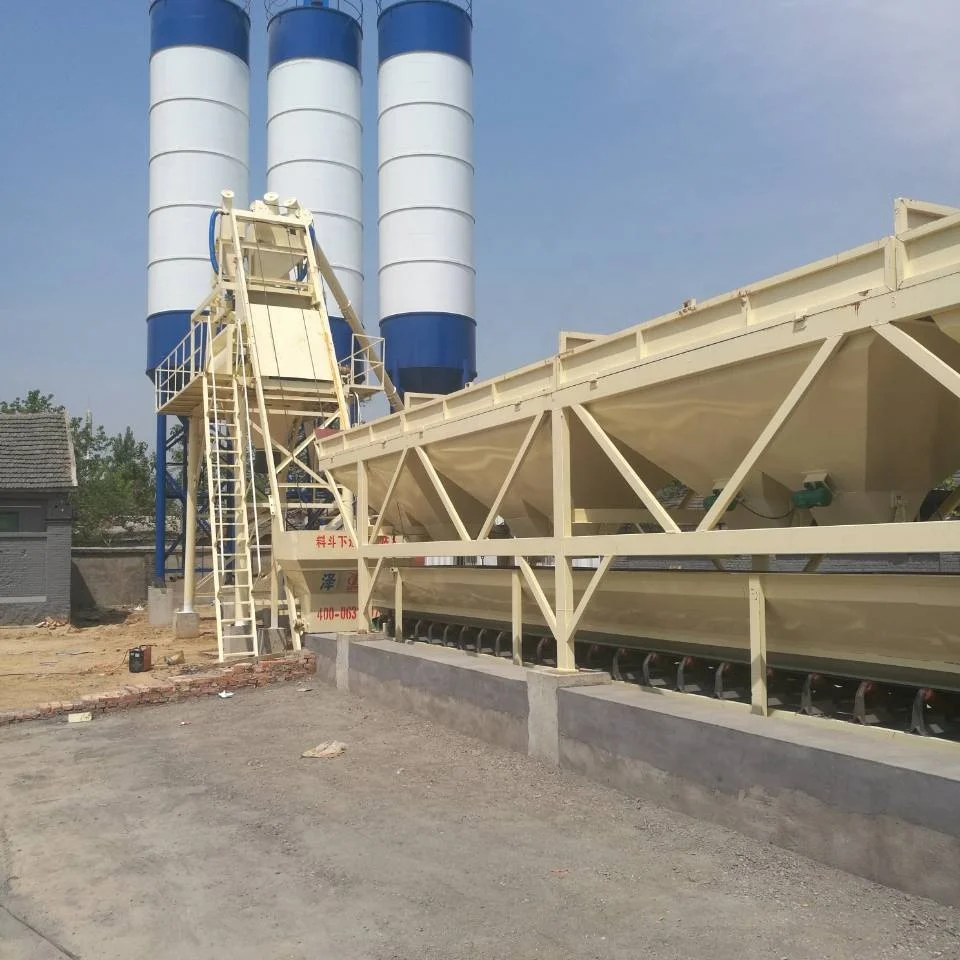 High Quality best price cement 75m3/h small concrete batching plant in Myanmar factory