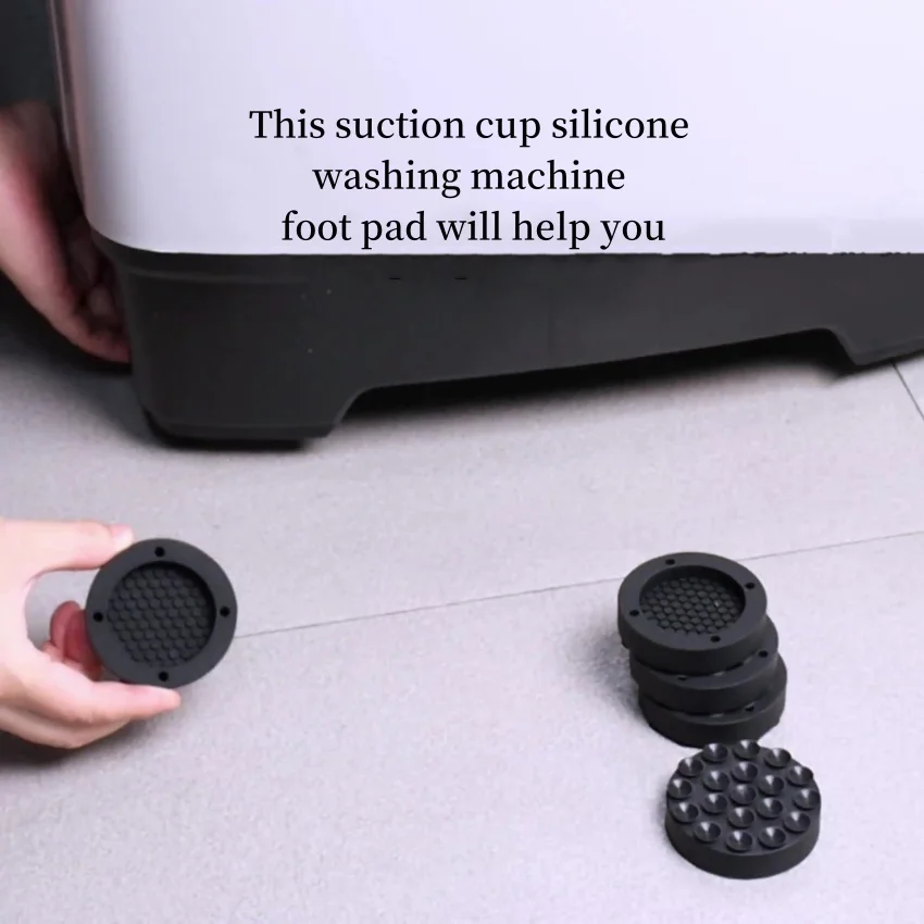 Anti Vibration Pads Heavy Duty Washing Machine Feet Stabilizer Anti-Slip Noise Reducing Washer & Dryer Silicone Foot Base Pads
