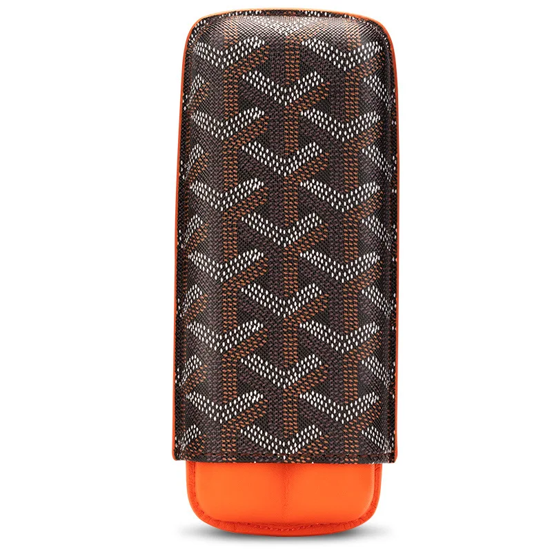 Portable Luxury Leather Cigar Humidor Case Moisturizer Box Cigar Storage Bag With Cigar Cutter Gift