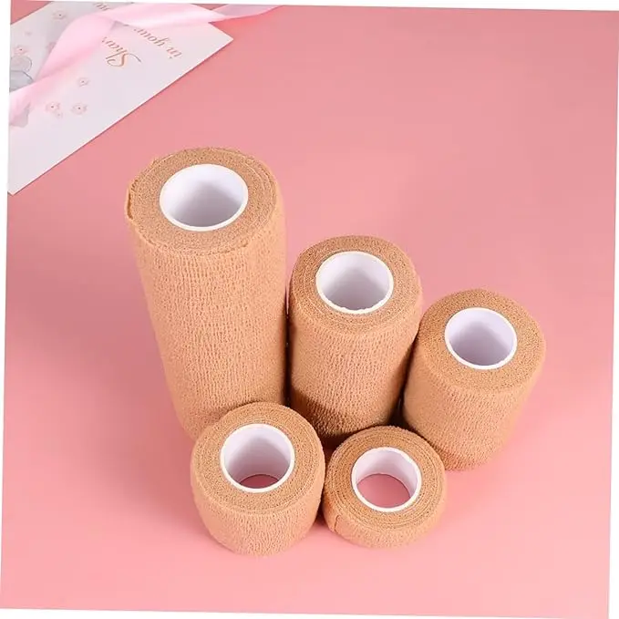 Bitter Taste Medical Cohesive Bandage Customization Colour Marks Veterinary Crepe Bandage for Cats Dogs