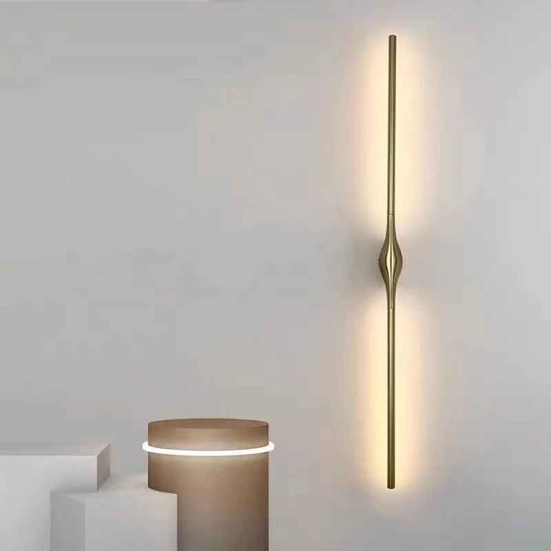 Minimalist long wall lamp living room background wall entrance aisle restaurant villa staircase bedside line wall lamp