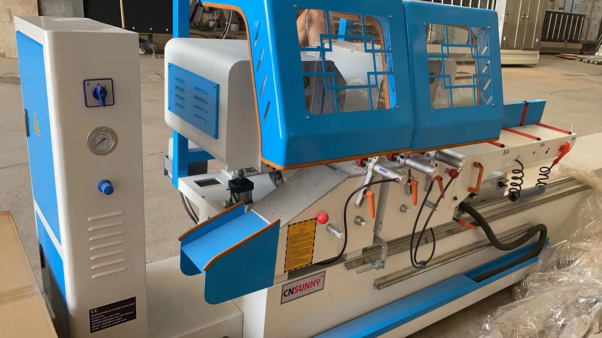 Aluminum PVC UPVC profile Double Heads Cutting saw Machine aluminum window double head miter saw