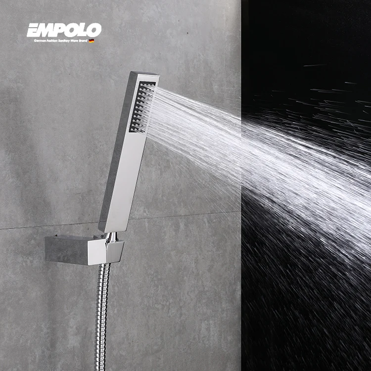 Italian Bathroom Hot Cold Mixer Ultra Slim Rainfall Head In Wall Mounted Hidden Rain Concealed Brass Shower Faucets For Senior