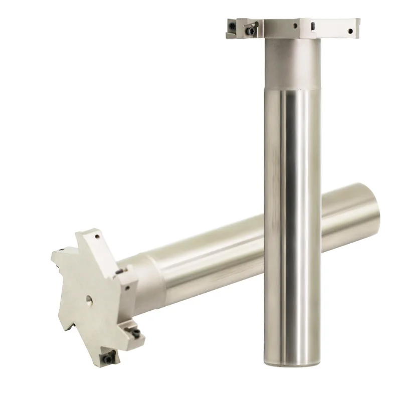 HTS/T-shaped end milling cutter spindle MTS-shaped lengthened straight handle three-sided blade cnc cnc milling cutter