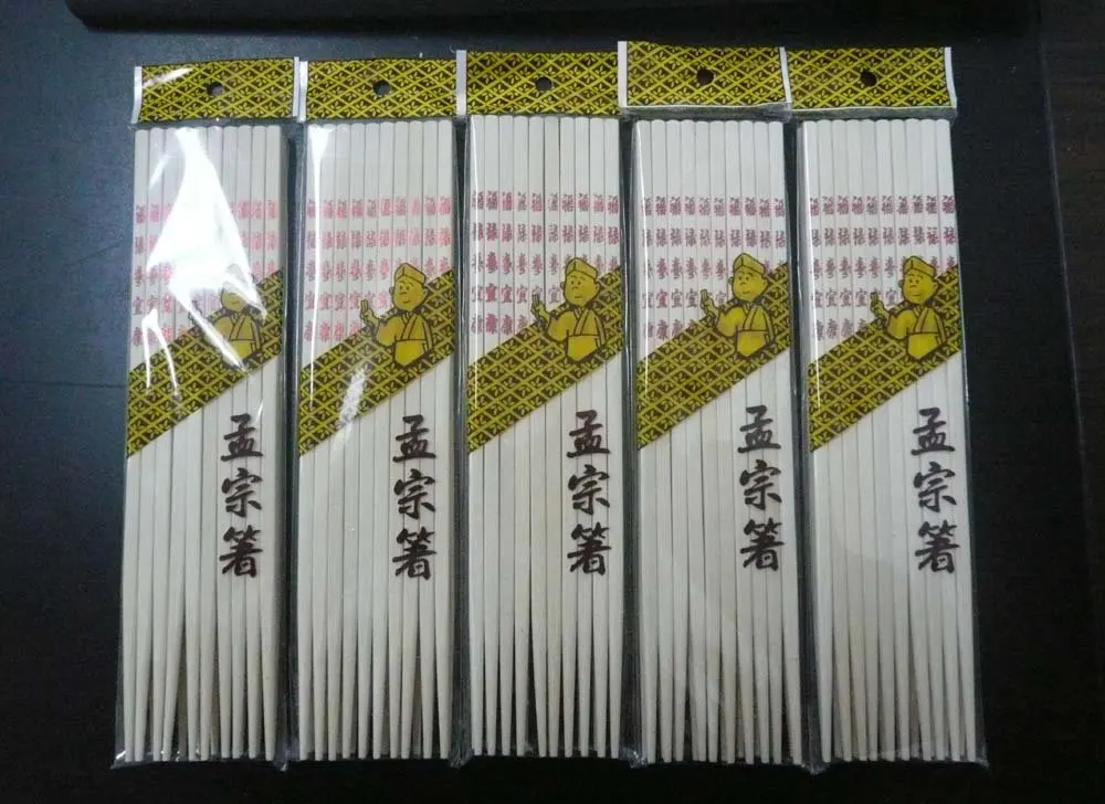 high quality disposable Chinese bamboo chopsticks with texts