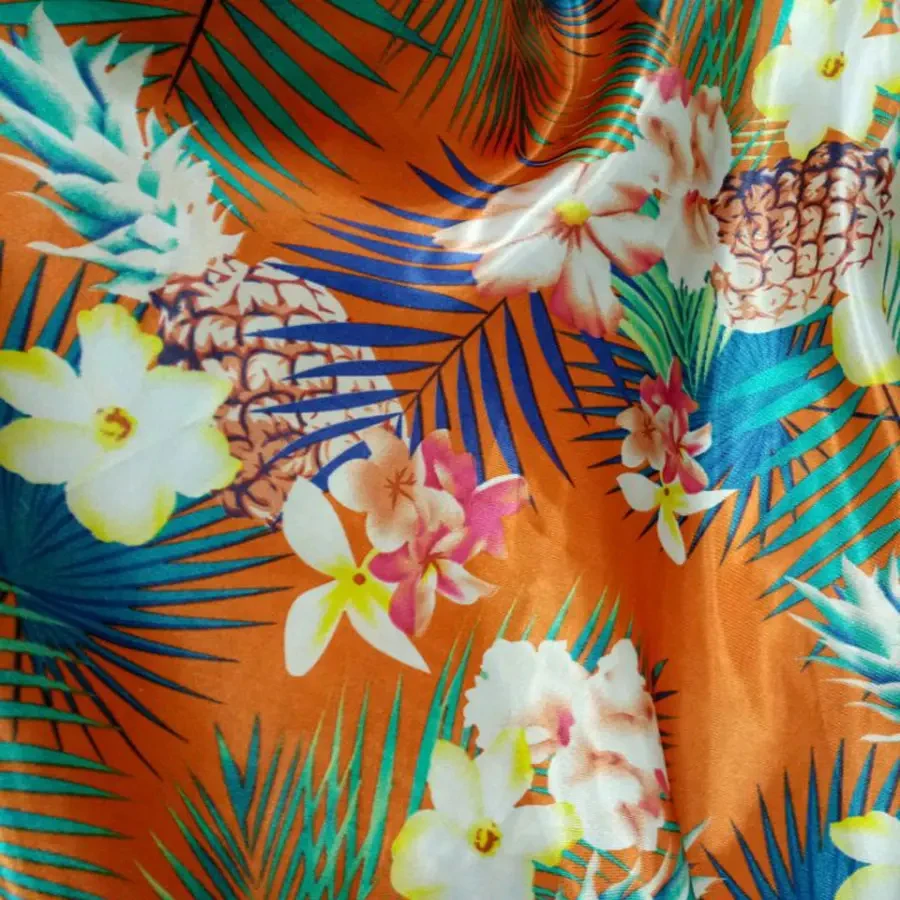 good price colorful custom design floral stretch polyester silk printing satin fabric