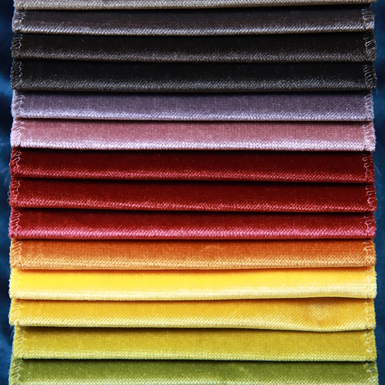 JES Fabric High Quality Cheap Curtain 100% Polyester Twill Imitation Cut Velvet Bedding Upholstery Mattress Garment Sofa