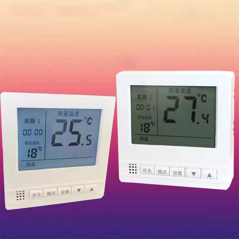 Electric heating LCD panel wired wall hanging furnace intelligent temperature controller