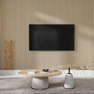 Jiuyixing Interior Decoration Akupanel Studio Wooden Wall Decoration Mdf Ceiling Grooved 3D Model Design Acoustic Wall Panels