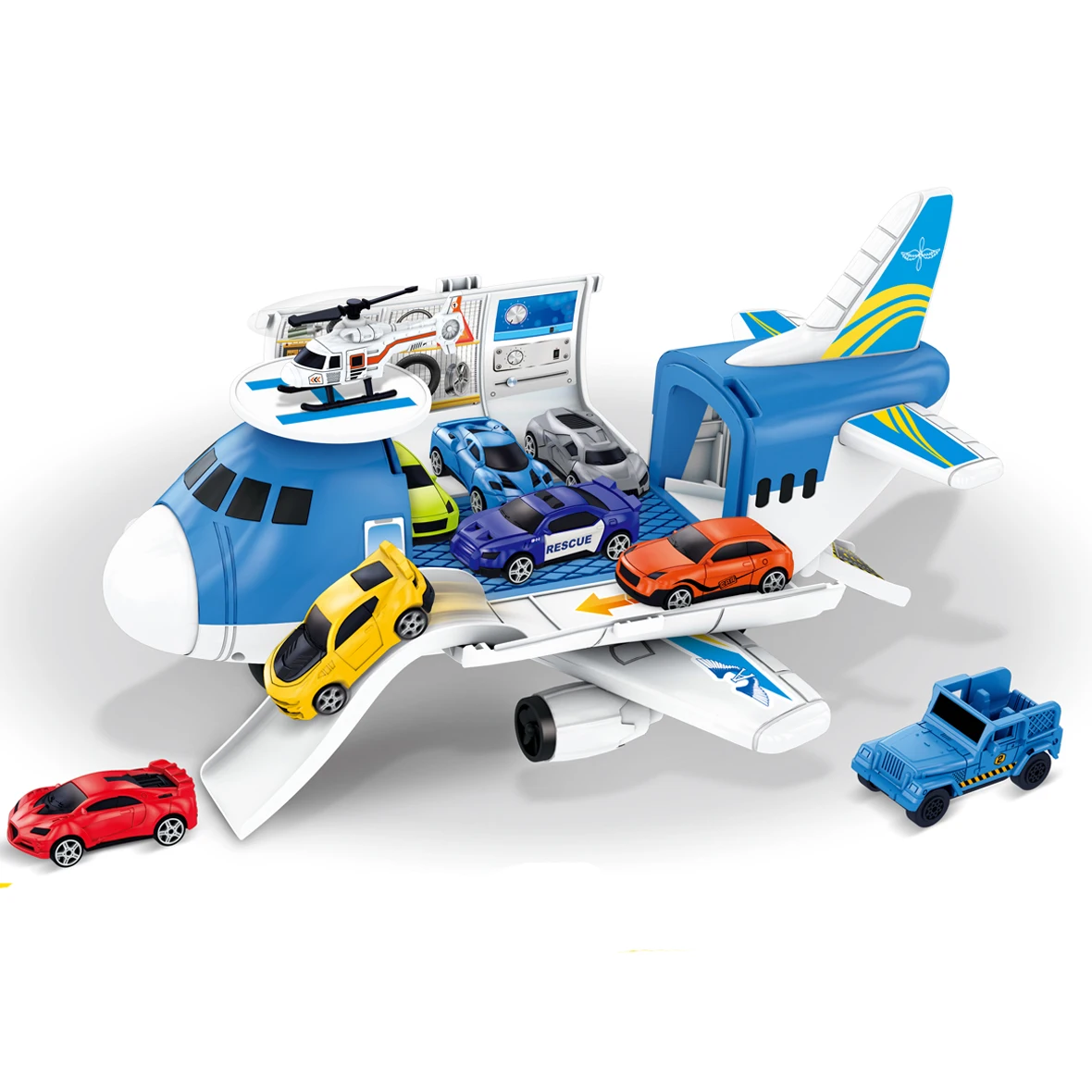 Transport Cargo Airplane Car Toy Play Set