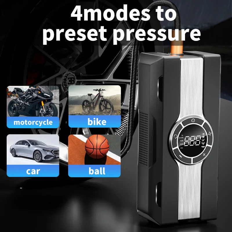 Factory Direct Sale Multifunctional Air Pump Single Inflation Function Portable Car Tires Inflation Pump