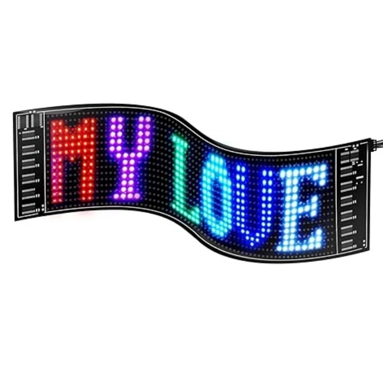 High quality led display panel app programmable flexible led screen soft module electronic signs